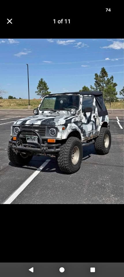1986 Suzuki Samurai JA Convertible SUV